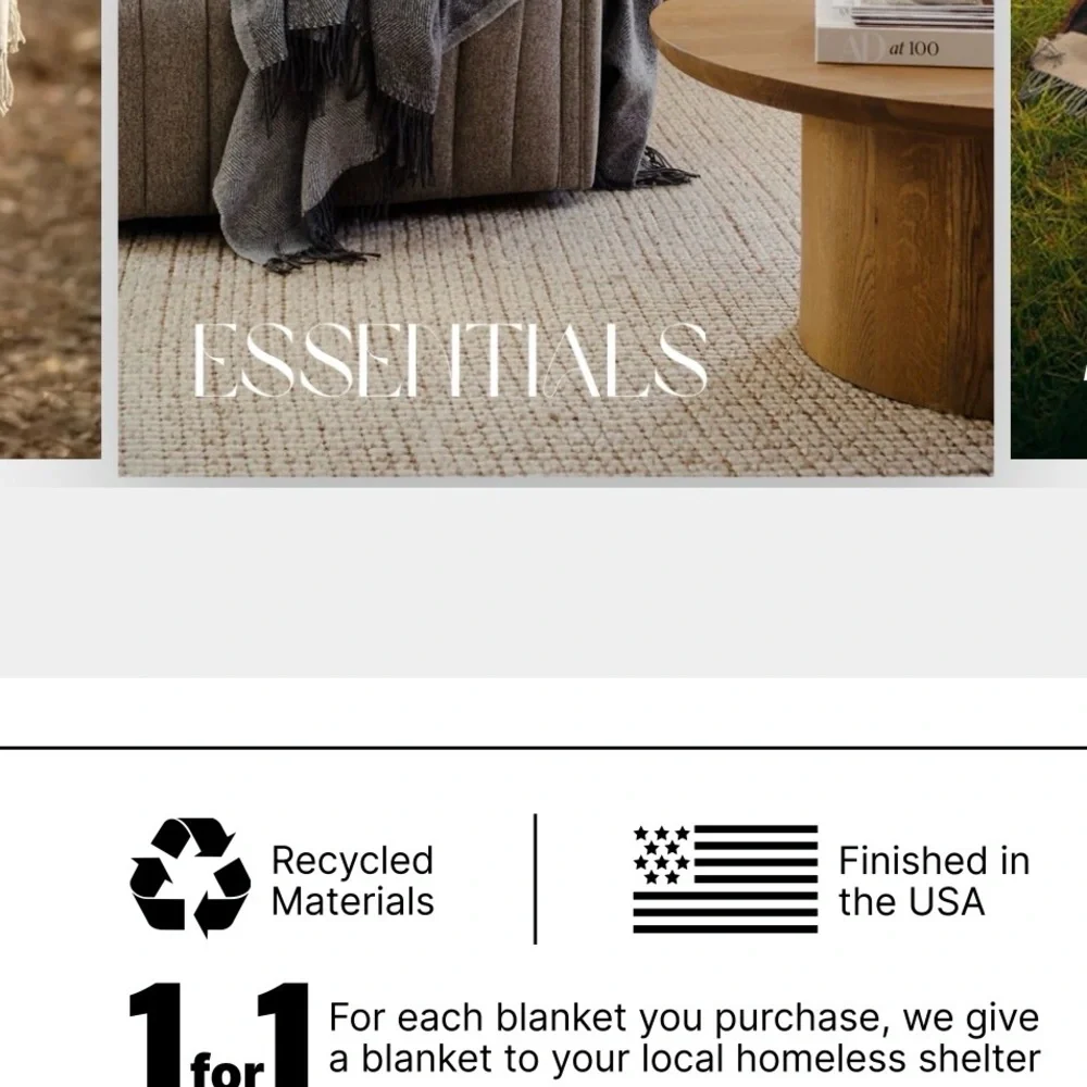 NWOT Sackcloth & Ashes Cotton Blend Gray Colorblock Fringe Throw Blanket‎